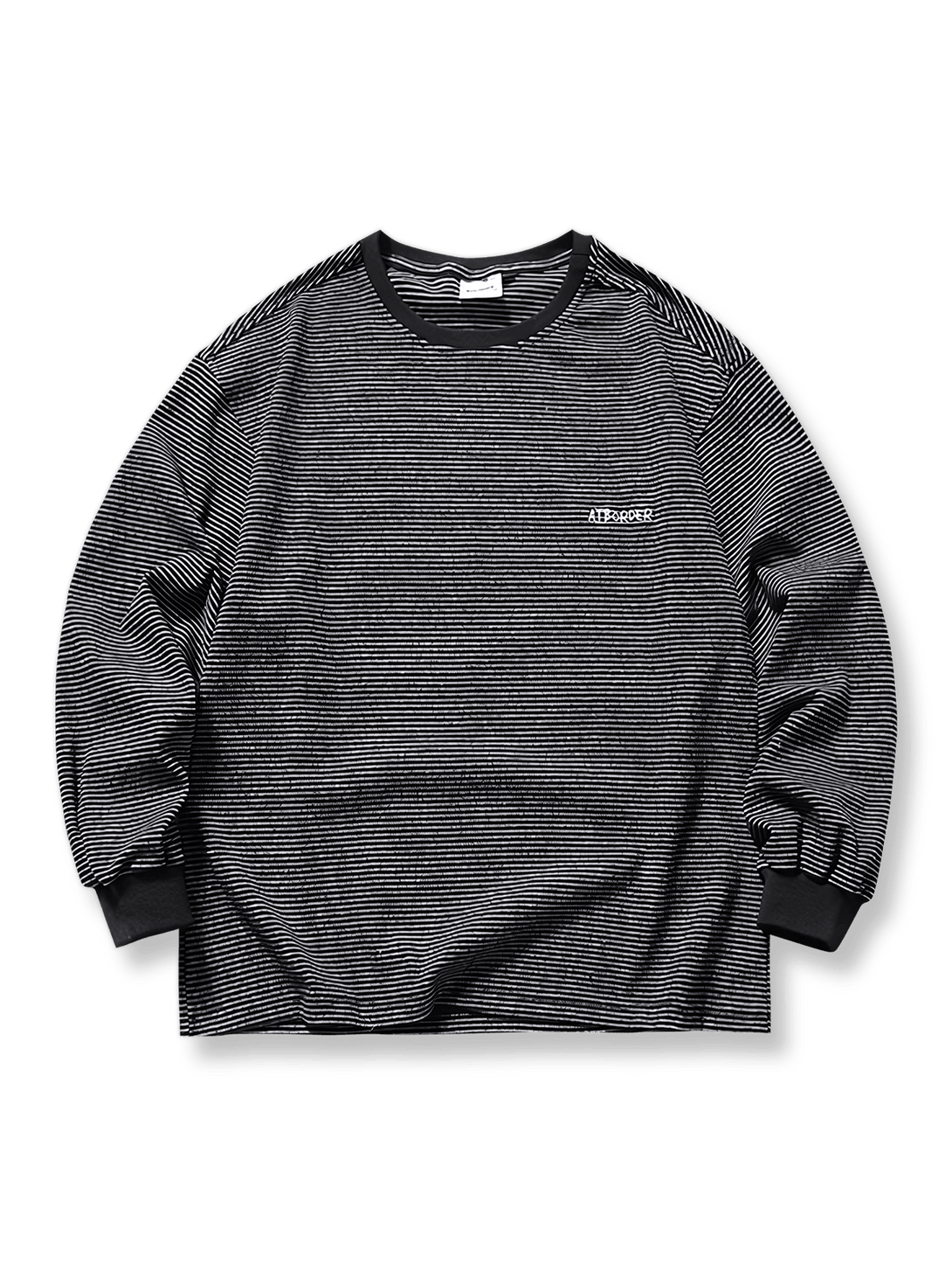 クラシックなアメリカンスタイルを再現したストライプ長袖Tシャツ