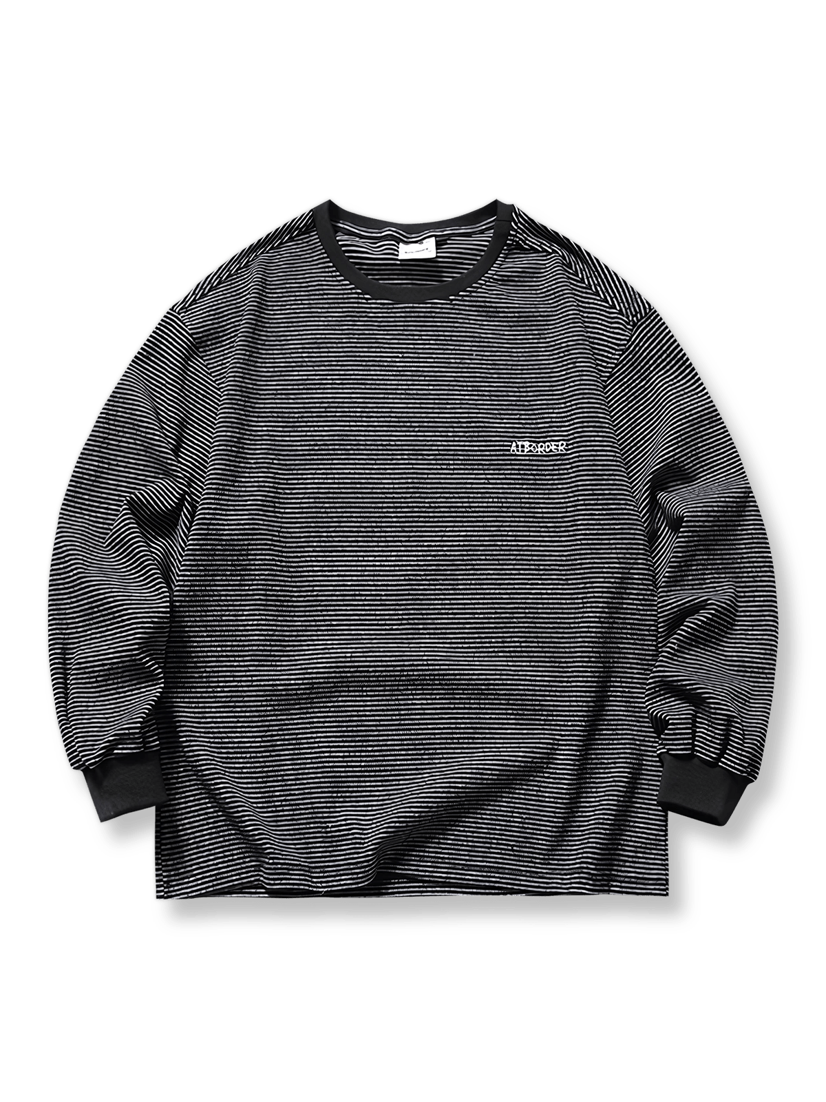 クラシックなアメリカンスタイルを再現したストライプ長袖Tシャツ