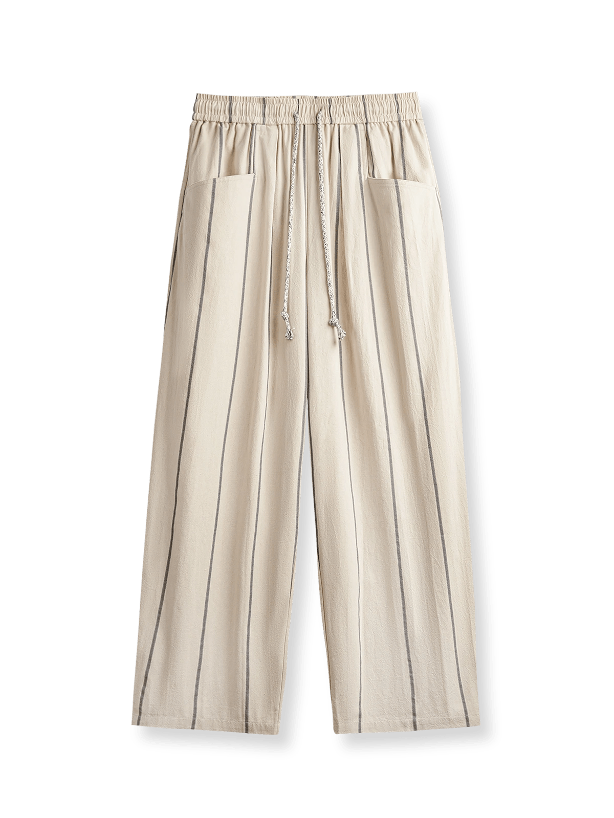 クラシック縦ストライプバルーンパンツ。