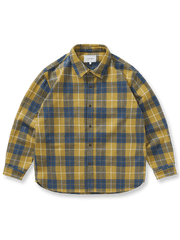 クラシックヴィンテージなチェック柄の長袖シャツ