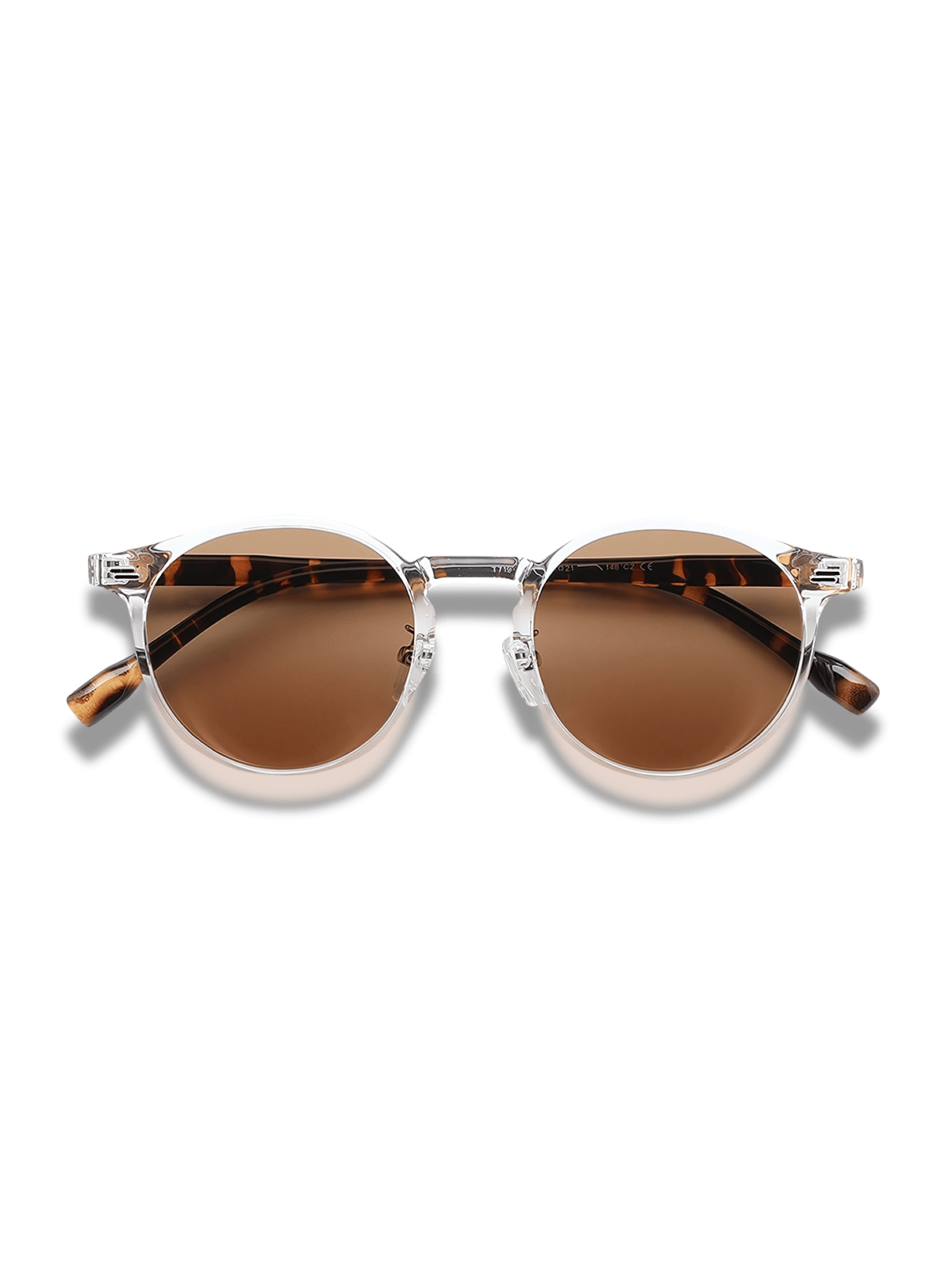 クリアフレーム トータスシェルテンプル ヴィンテージサングラス。