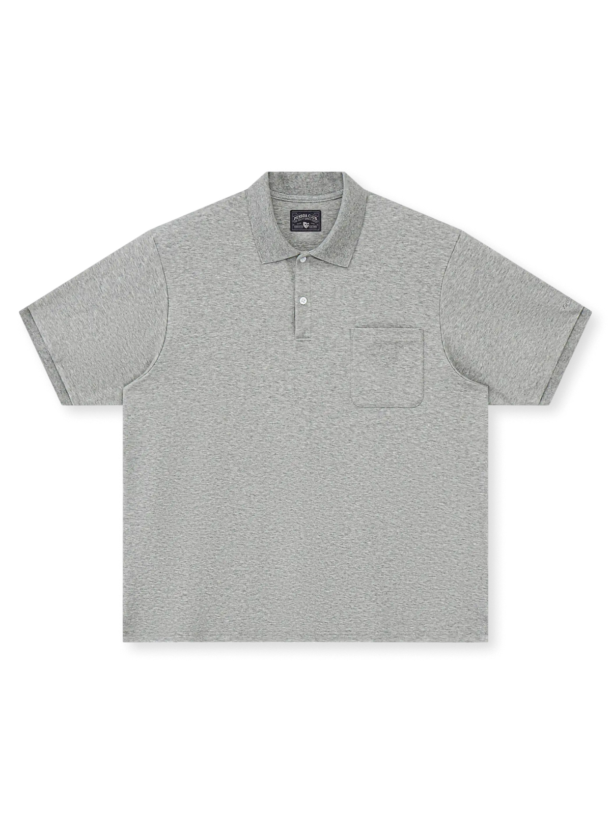 ふんわりとした平編みとリブ襟が映えるクラウドタッチニットポロシャツ