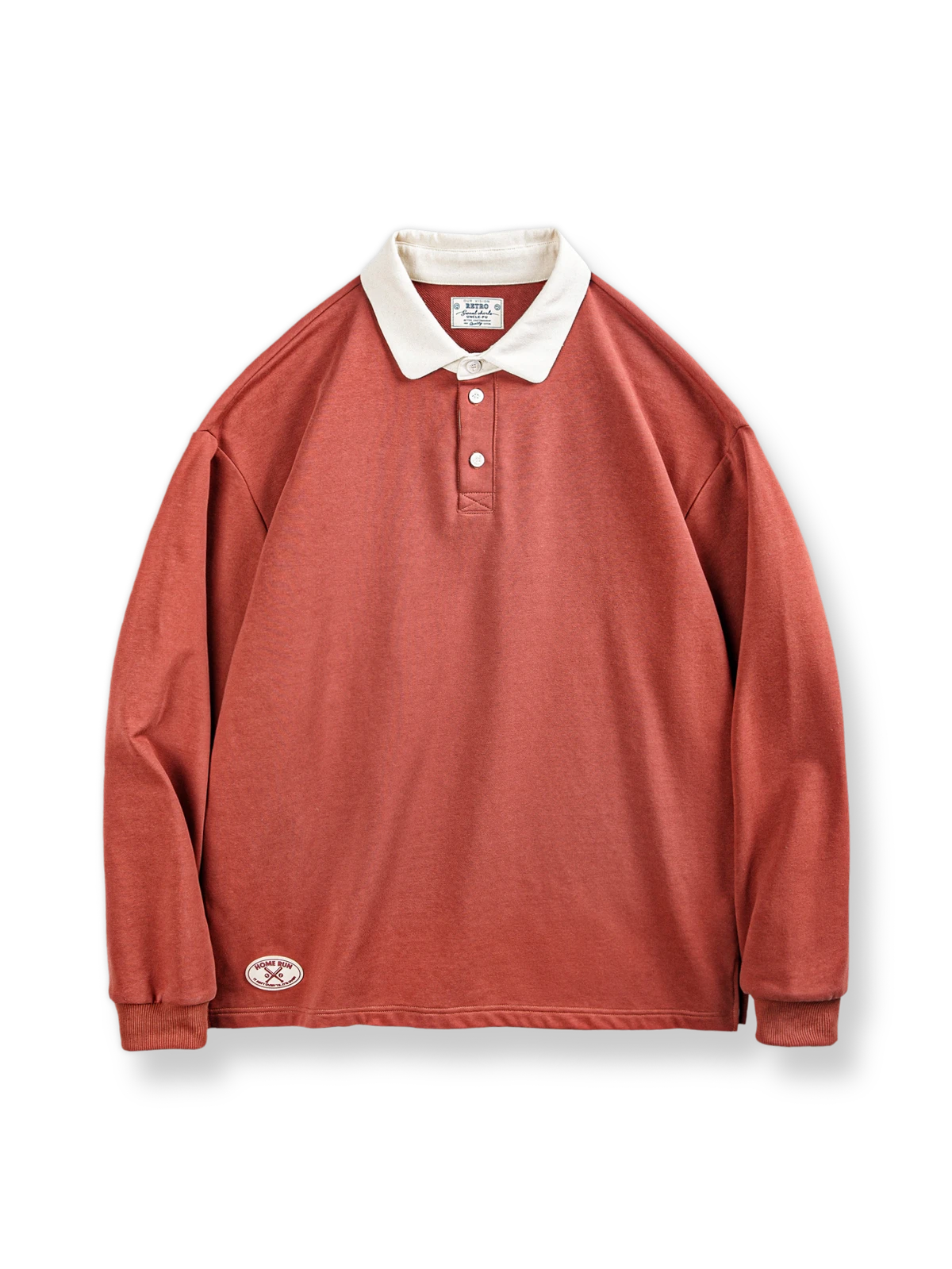 MLBの配色をイメージしたカラーブロックニットポロセーター