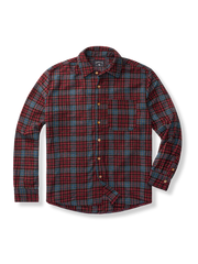 色織り チェック柄 ワークシャツ