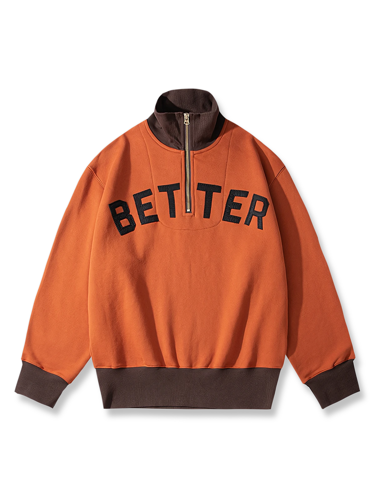 カラーブロック ヘビーウェイト ハーフジップ スウェット