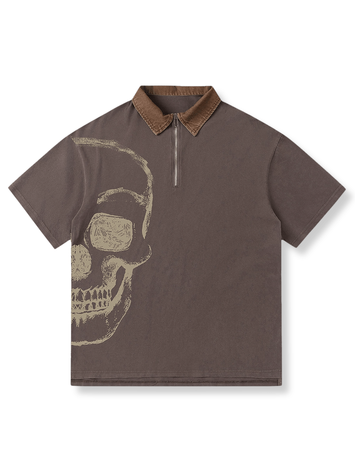 カラードスカルグラフィティプリント半袖Tシャツの前面が見える商品画像