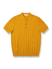 精梳綿とジャカード織りが特徴のシェルボタン付きポロシャツ