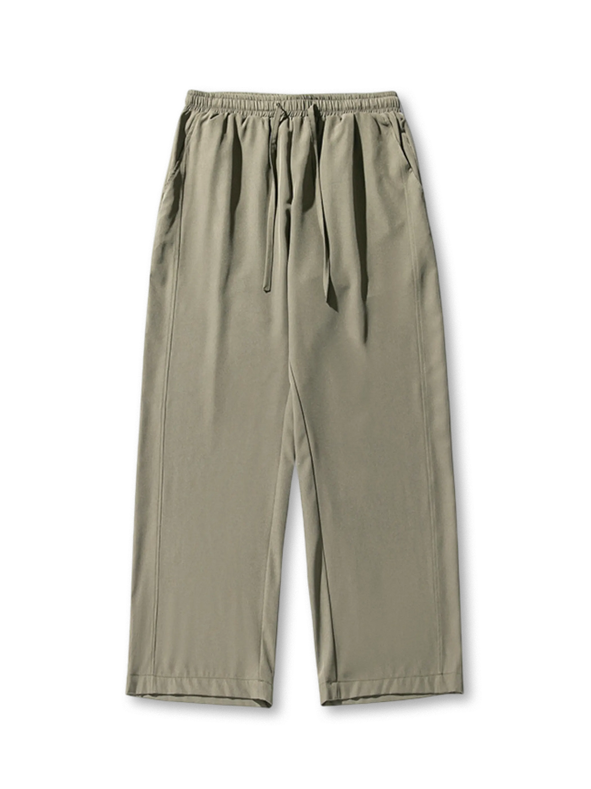 涼感アイスシルク素材とリラックスフィットが特徴のストレートパンツ