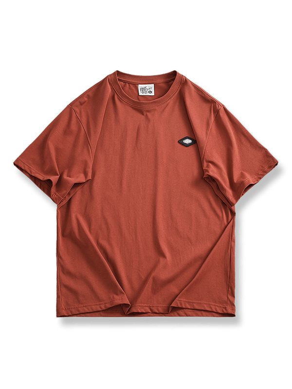 クールタッチ加工とショルダーストライプ吸汗パネルが特徴の半袖Tシャツ