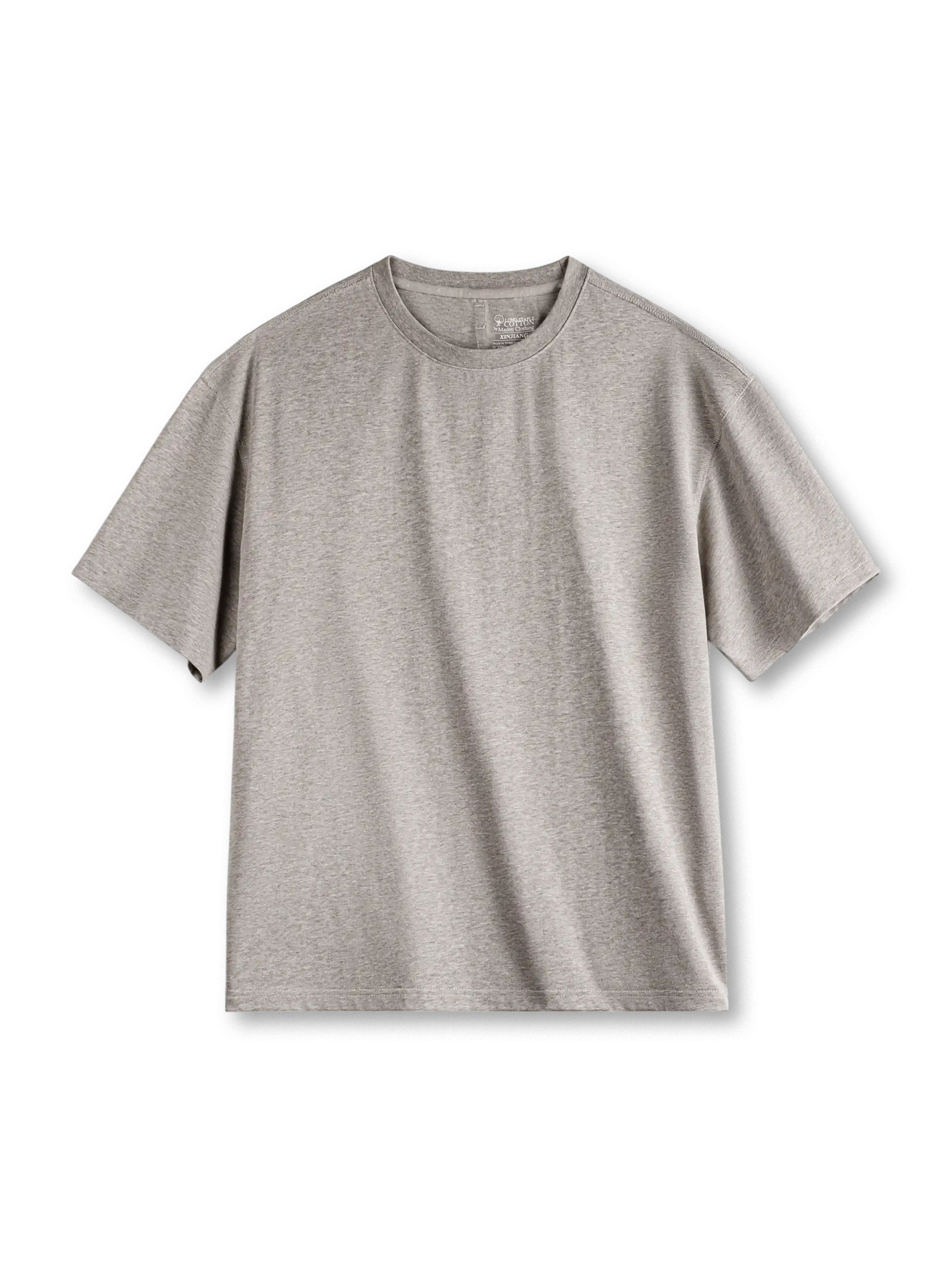 涼感因子と抗菌防螨加工を備えた295g/m²厚手コットンの機能性Tシャツ