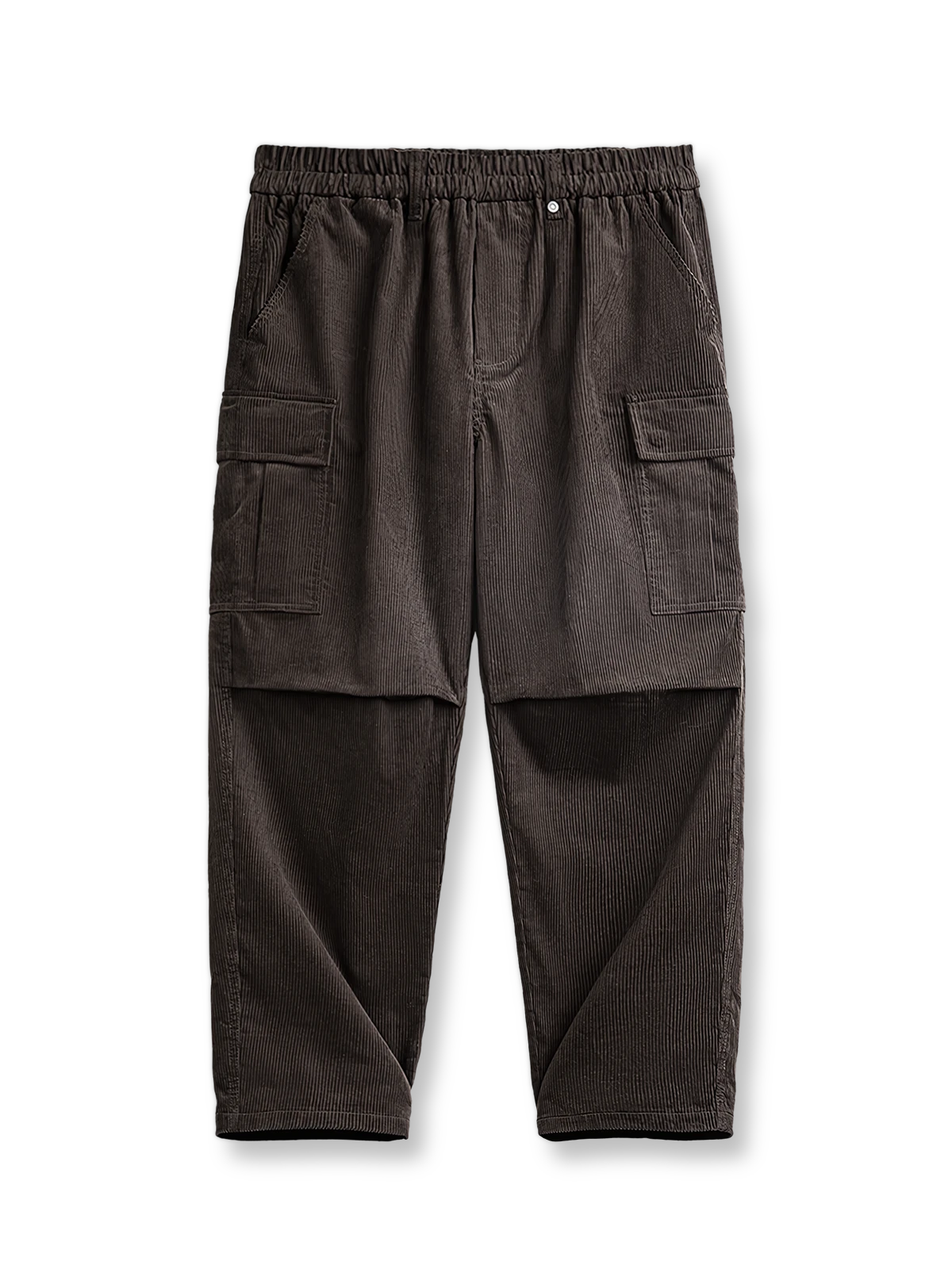 アコーディオンプリーツポケットが特徴のコーデュロイワイドストレートワークパンツ。