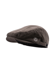 5色展開のコーデュロイベレー帽、フロントに文字刺繍付き。