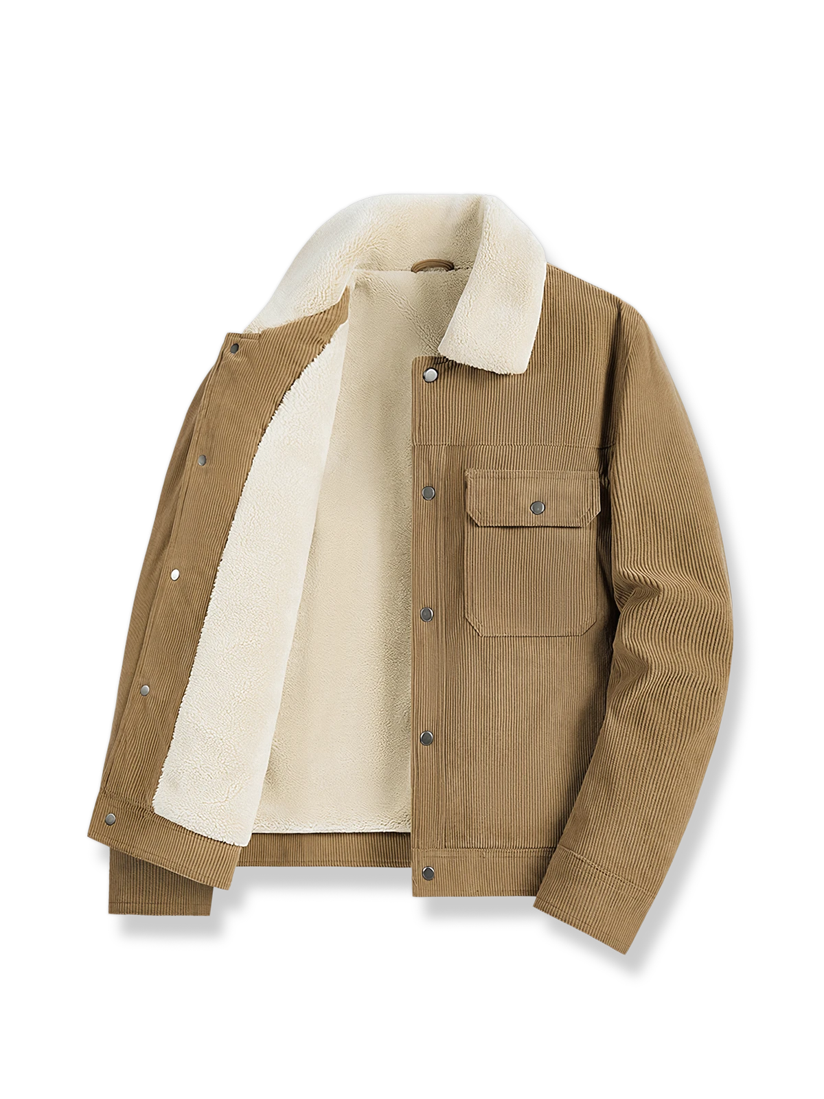 裏起毛付きのレトロなコーデュロイジャケット。