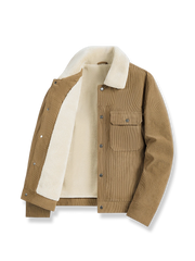 裏起毛付きのレトロなコーデュロイジャケット。