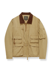 コーデュロイ襟付きのフィッシングジャケット