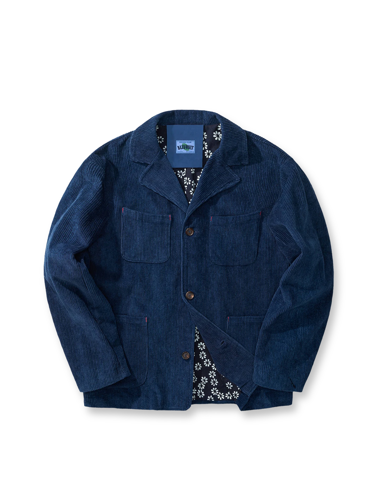 コーデュロイ藍染めワークジャケット。
