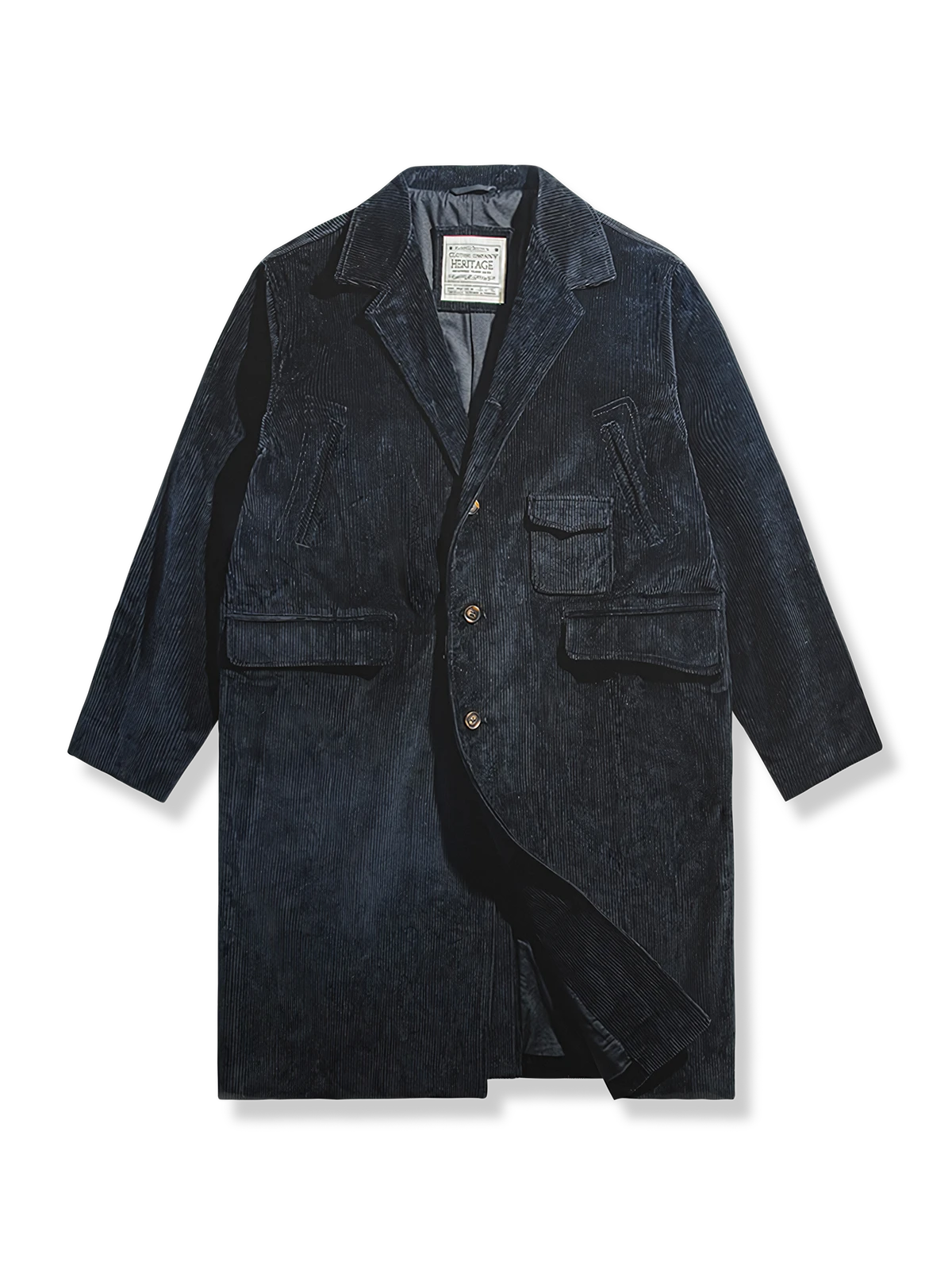 コーデュロイ ロングコート