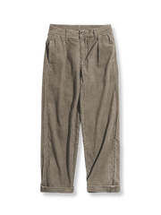 細畝コーデュロイ素材のストレートロングパンツ