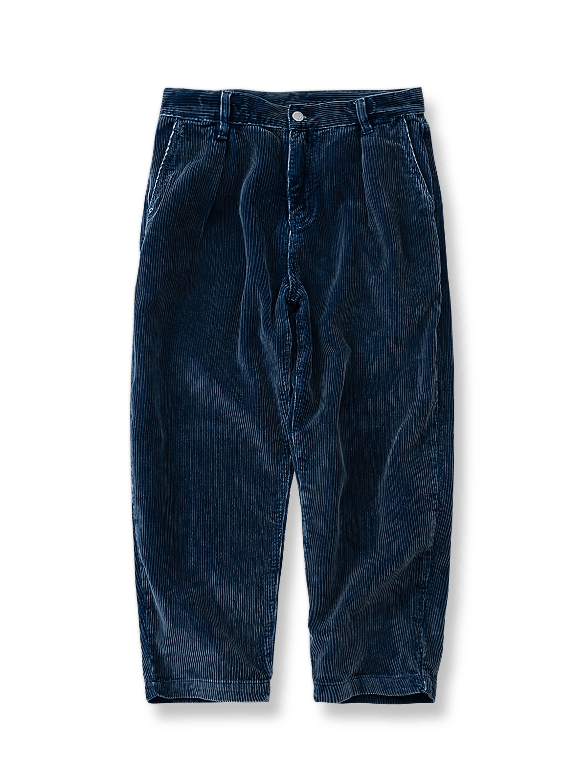 細畝コーデュロイのテーパードシルエットワークパンツ