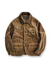 グラデーション染めのヴィンテージ風コーデュロイハンティングジャケット