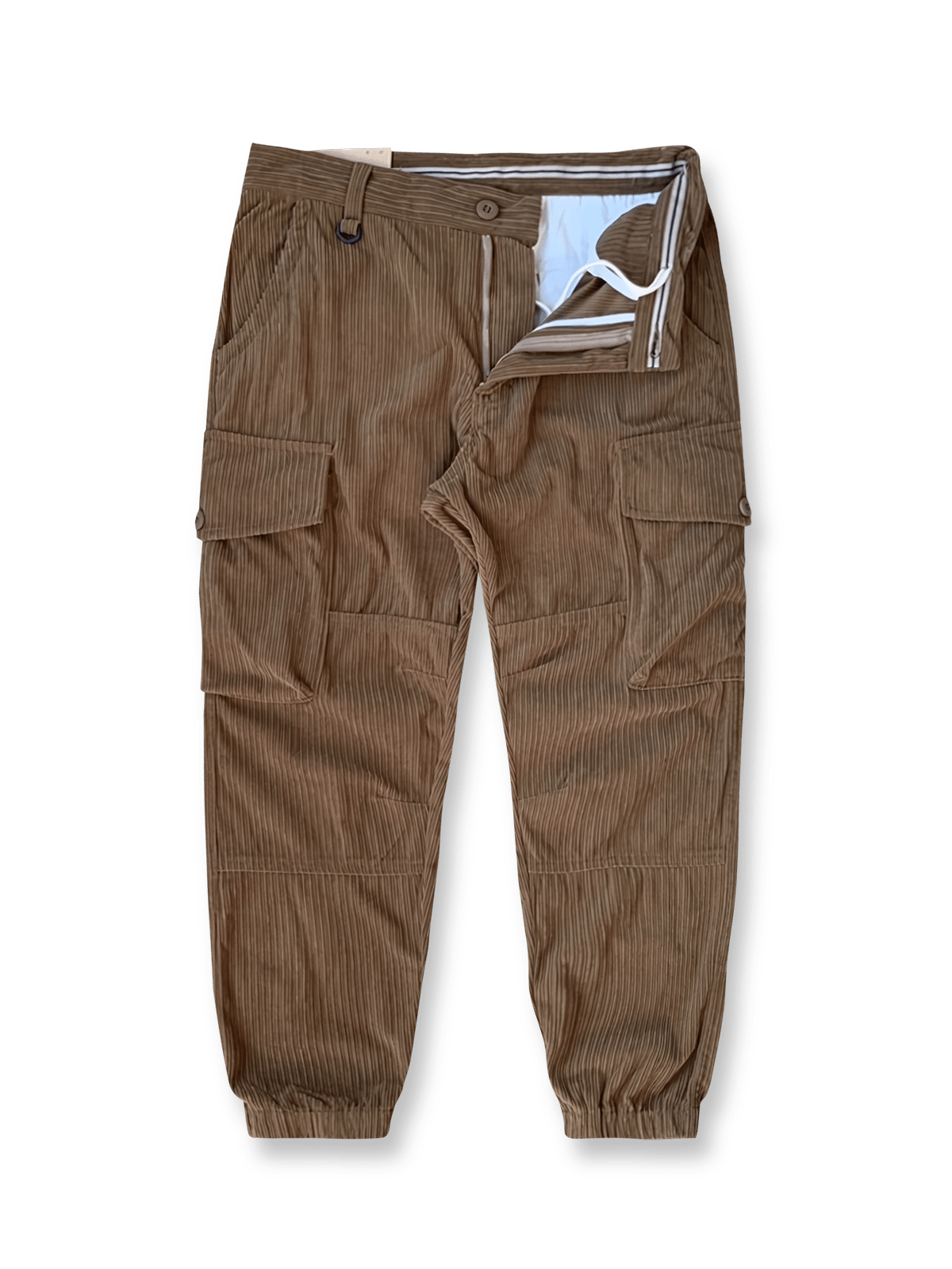 コーデュロイ素材のワークスタイルジョガーパンツ