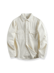 アメリカンヴィンテージスタイルのガーメントウォッシュ加工コーデュロイワークシャツ