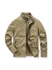 コットン素材のスタンドカラージャケットの製品イメージ