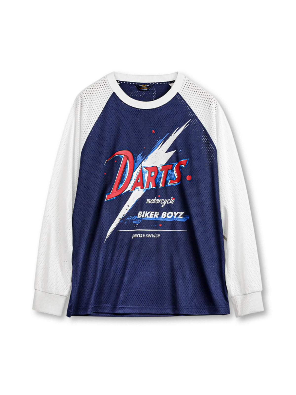 DARTSラグランメッシュ長袖Tシャツ正面