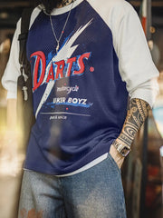 DARTS ラグランメッシュ長袖Tシャツ