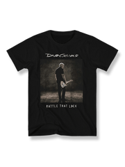  デヴィッド・ギルモアが背を向けてギターを演奏するアートワークのTシャツ、Rattle That Lock記念Tシャツ