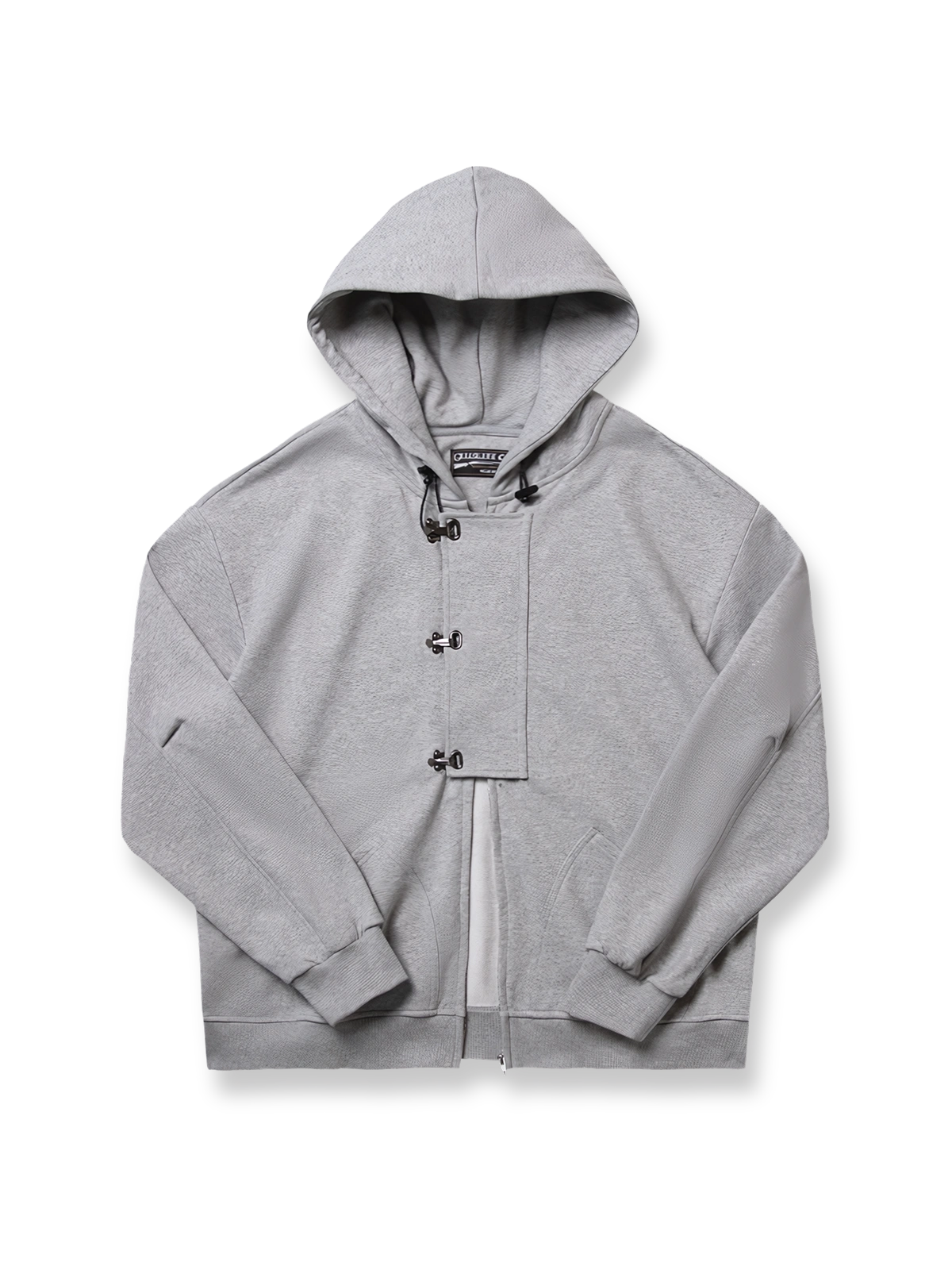 デッキフックディテールと450gヘビースウェット生地を使用したボクサースタイルのフーディー。