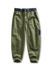 デニム切替カーゴジョガーパンツ前面画像