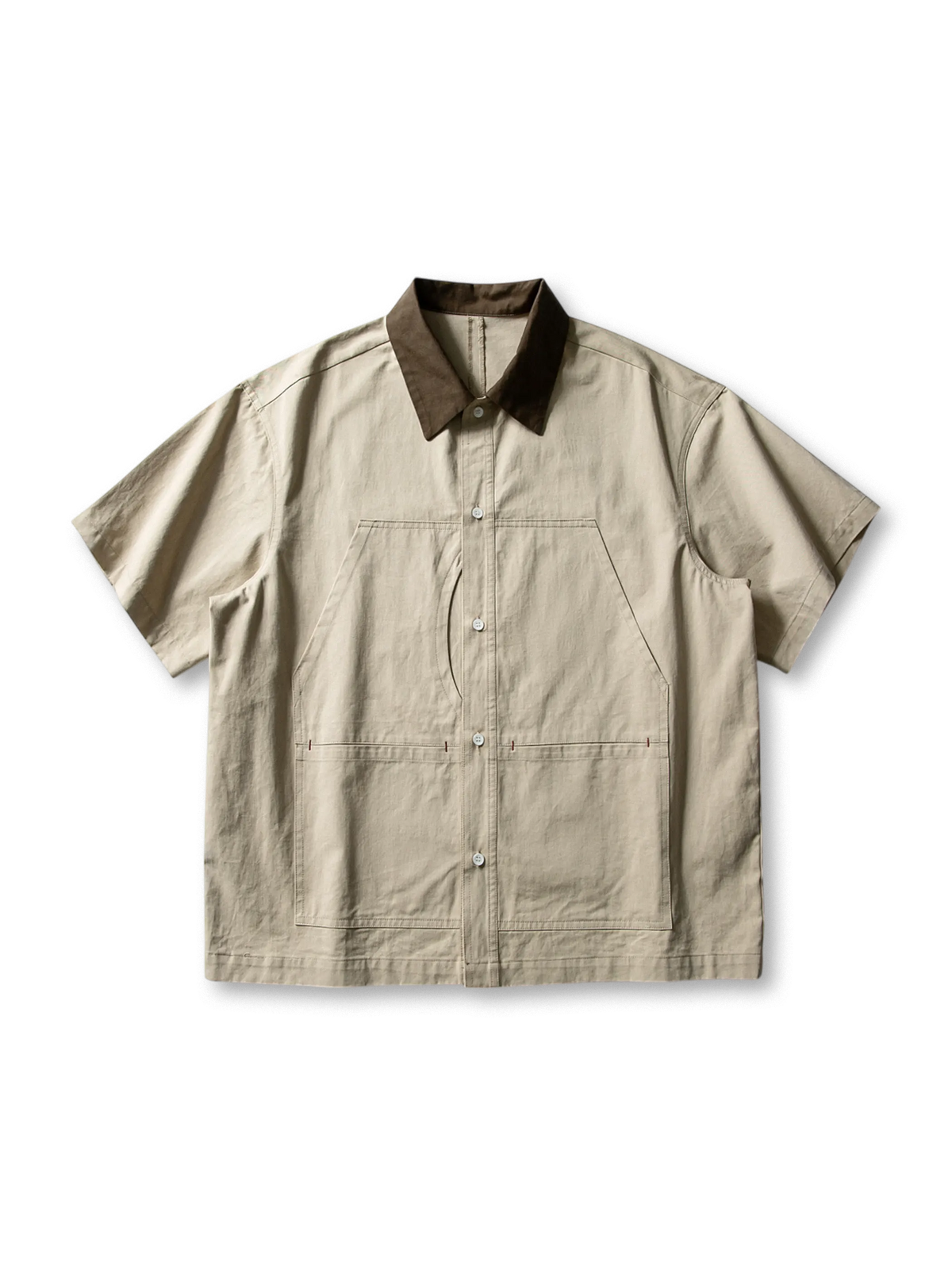 ヴィンテージ加工とダブルジップが特徴のDetroitワークシャツ半袖