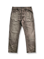 抜染加工を施したコーデュロイカーペンターパンツ