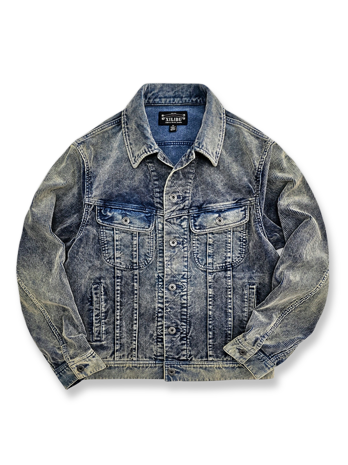 抜染加工で独特の風合いを表現したヴィンテージデニムジャケット