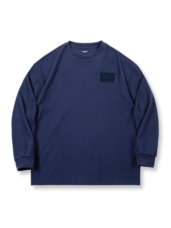 DIY マジックテープ ワッフル 長袖Tシャツ