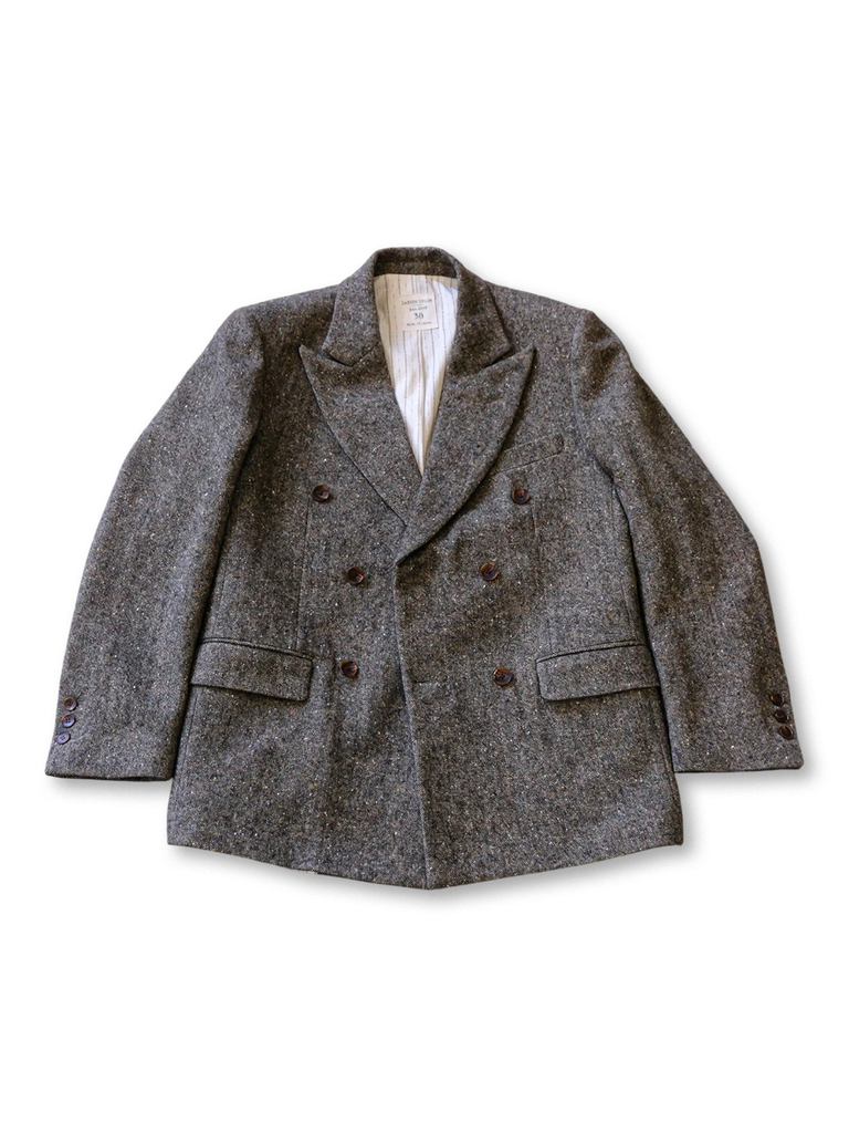 ドネガルツイード ダブルブレストジャケット-PESSOA CLUB