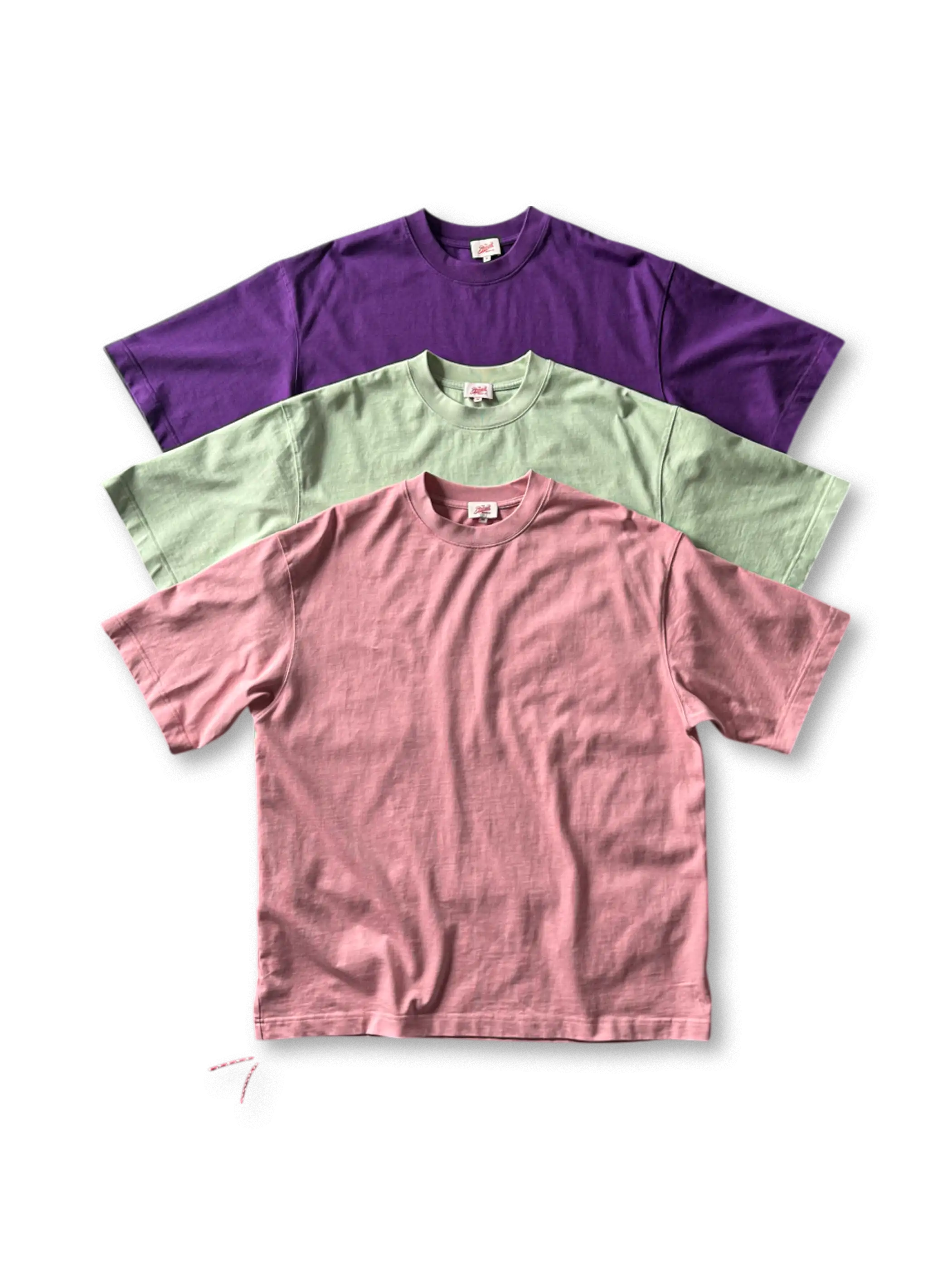 ドーパミンウォッシュ加工が映える350gヘビーウェイトオーバーサイズリブクルーネックTシャツ