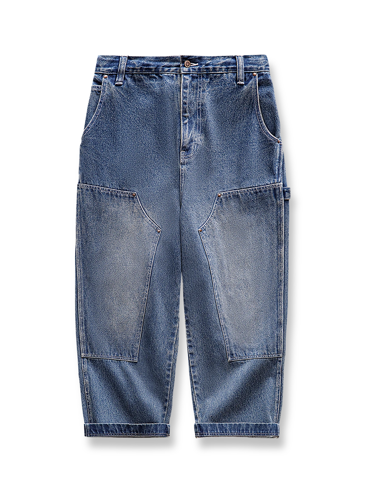 ダブルニー仕様のヘビーウェイトワークデニムパンツ