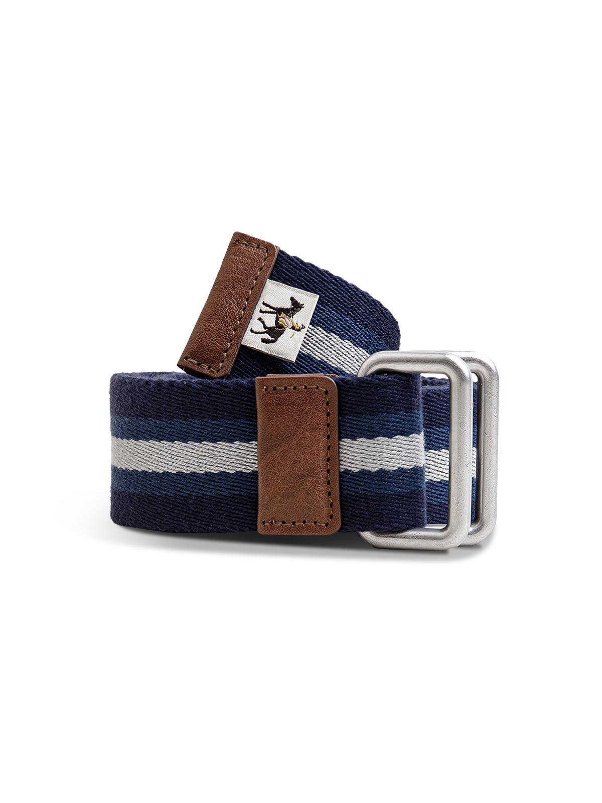 ダブルリングストライプベルト。