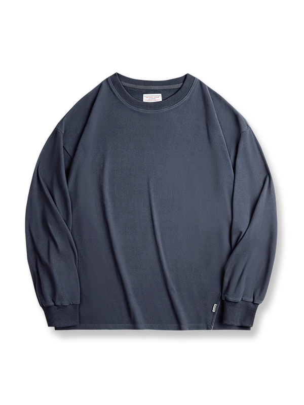 両面起毛素材のソフトフリース長袖Tシャツ