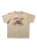 厚手コットンボディにハーレー店広告プリントを施したアメリカンロードムードあふれるTシャツ