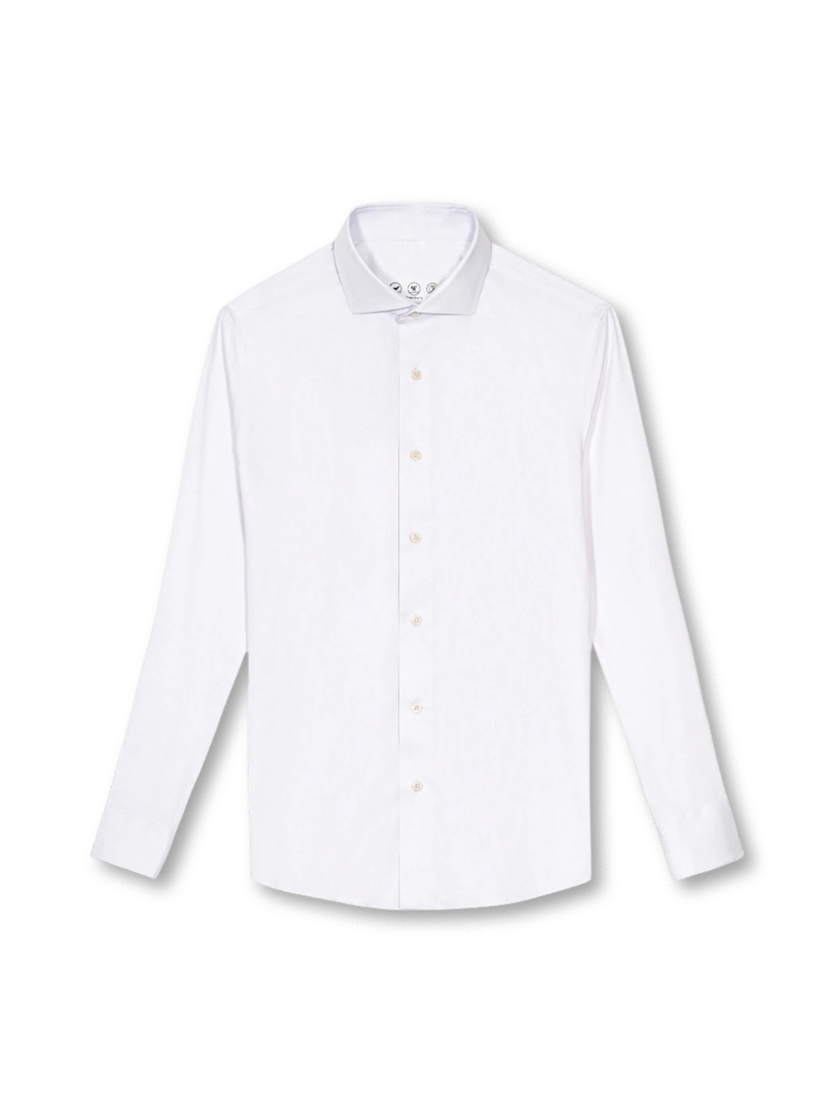 モダール混紡とノーアイロン仕様が特徴のウィンザーカラー長袖シャツ