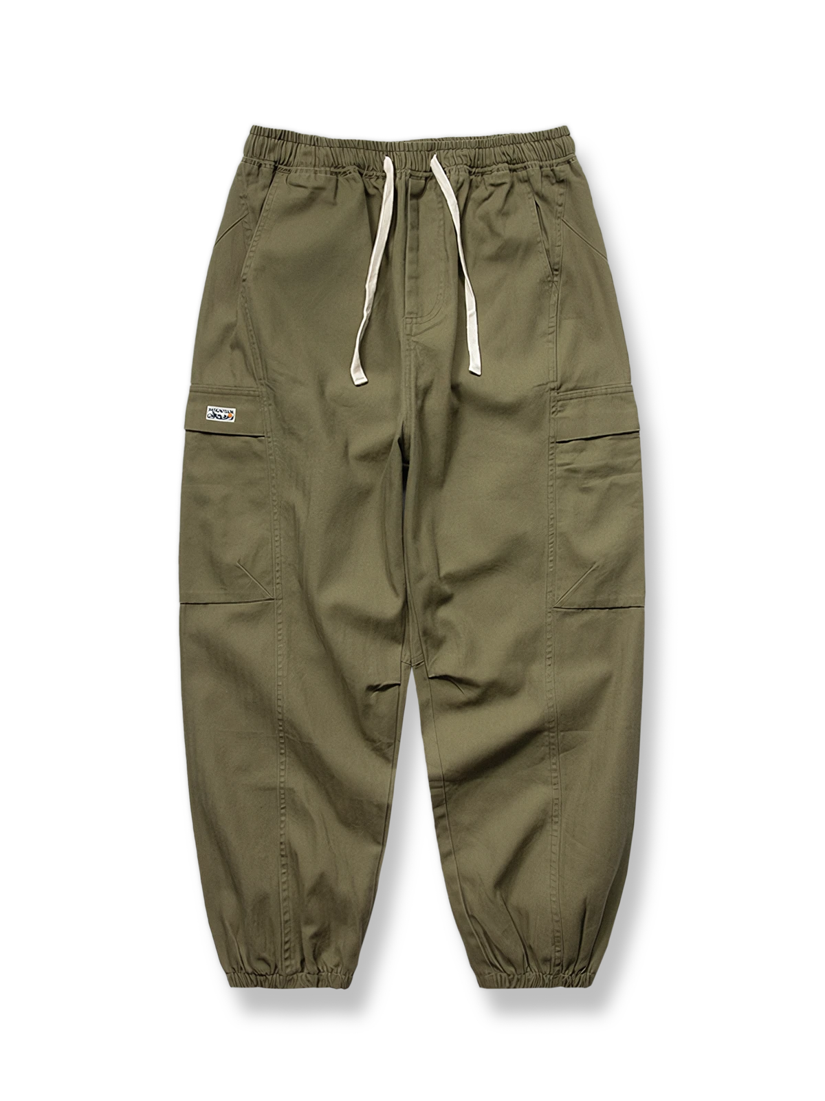ゴムウエストとゴム裾付きのカーゴジョガーパンツ
