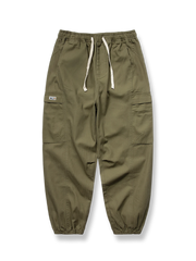 ゴムウエストとゴム裾付きのカーゴジョガーパンツ