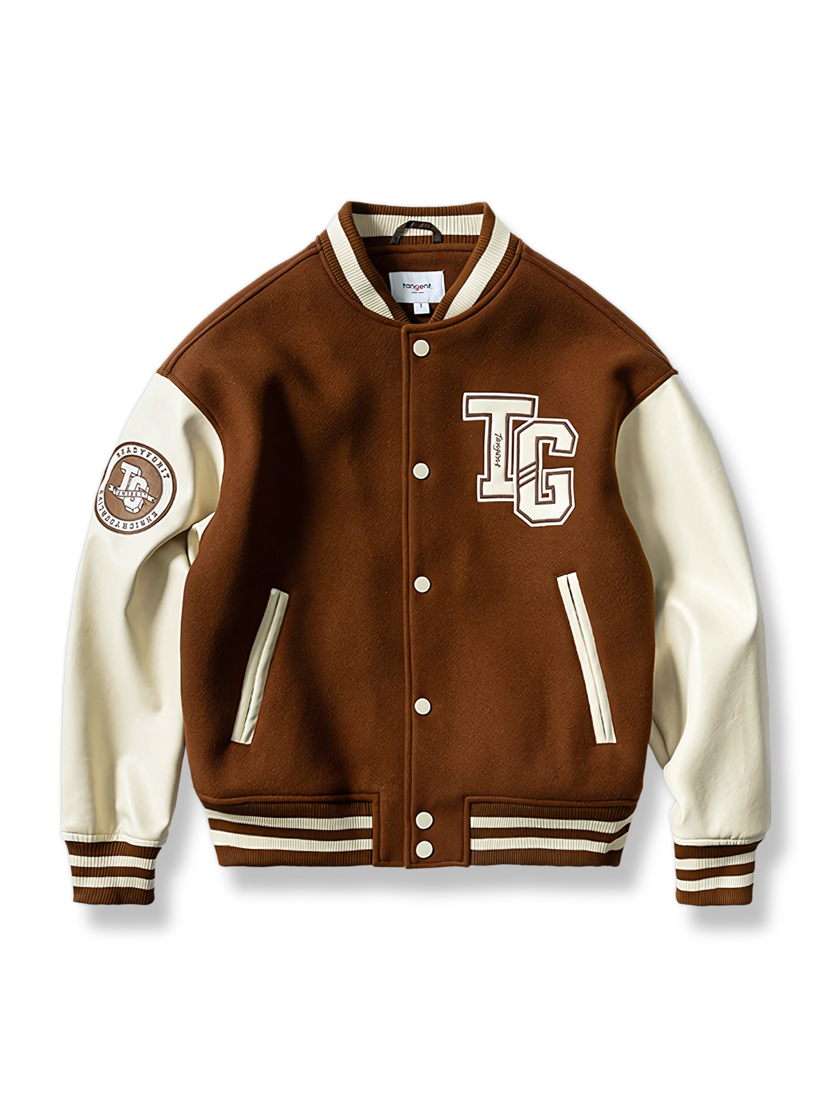 大文字刺繍入りベースボールジャケット