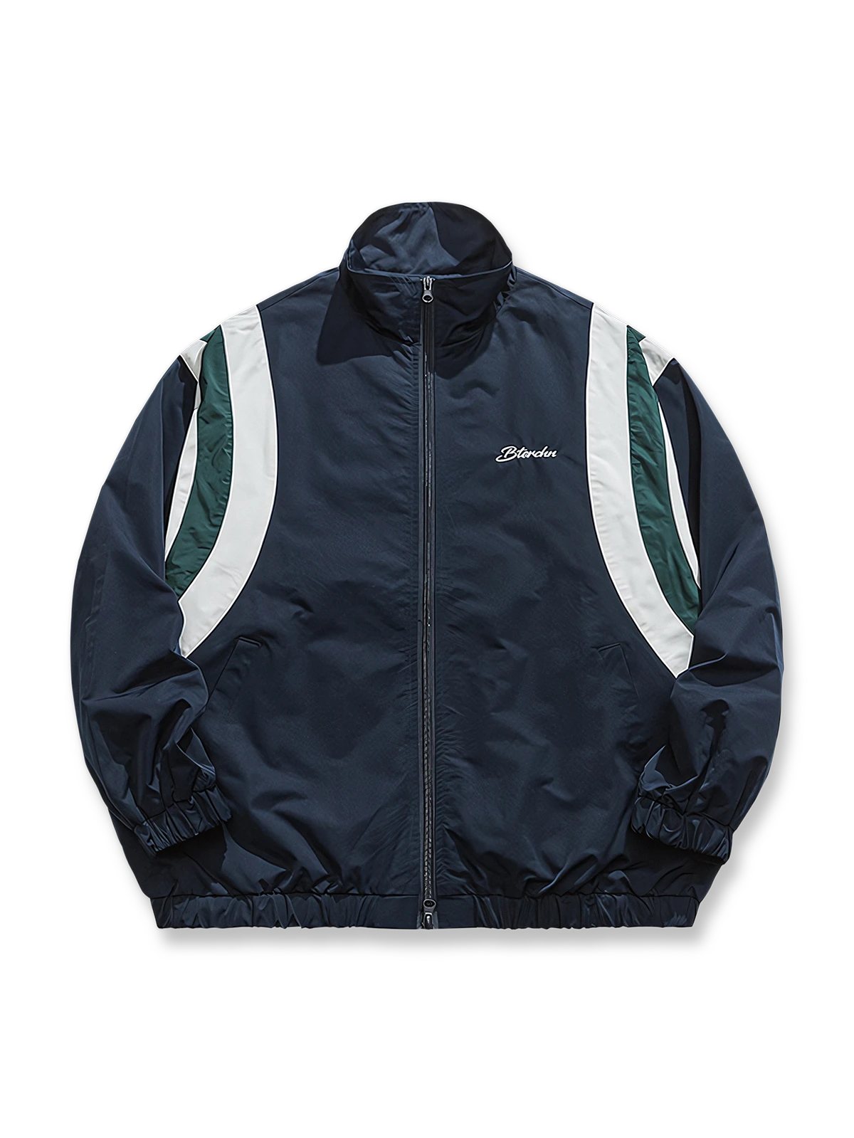 刺繍入りカラーブロックジャケット