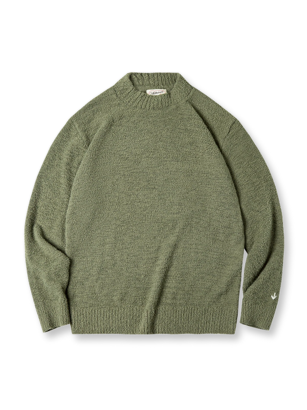 Broad Arrow刺繍入りハイネックニットセーターの全体とディテールを写した写真