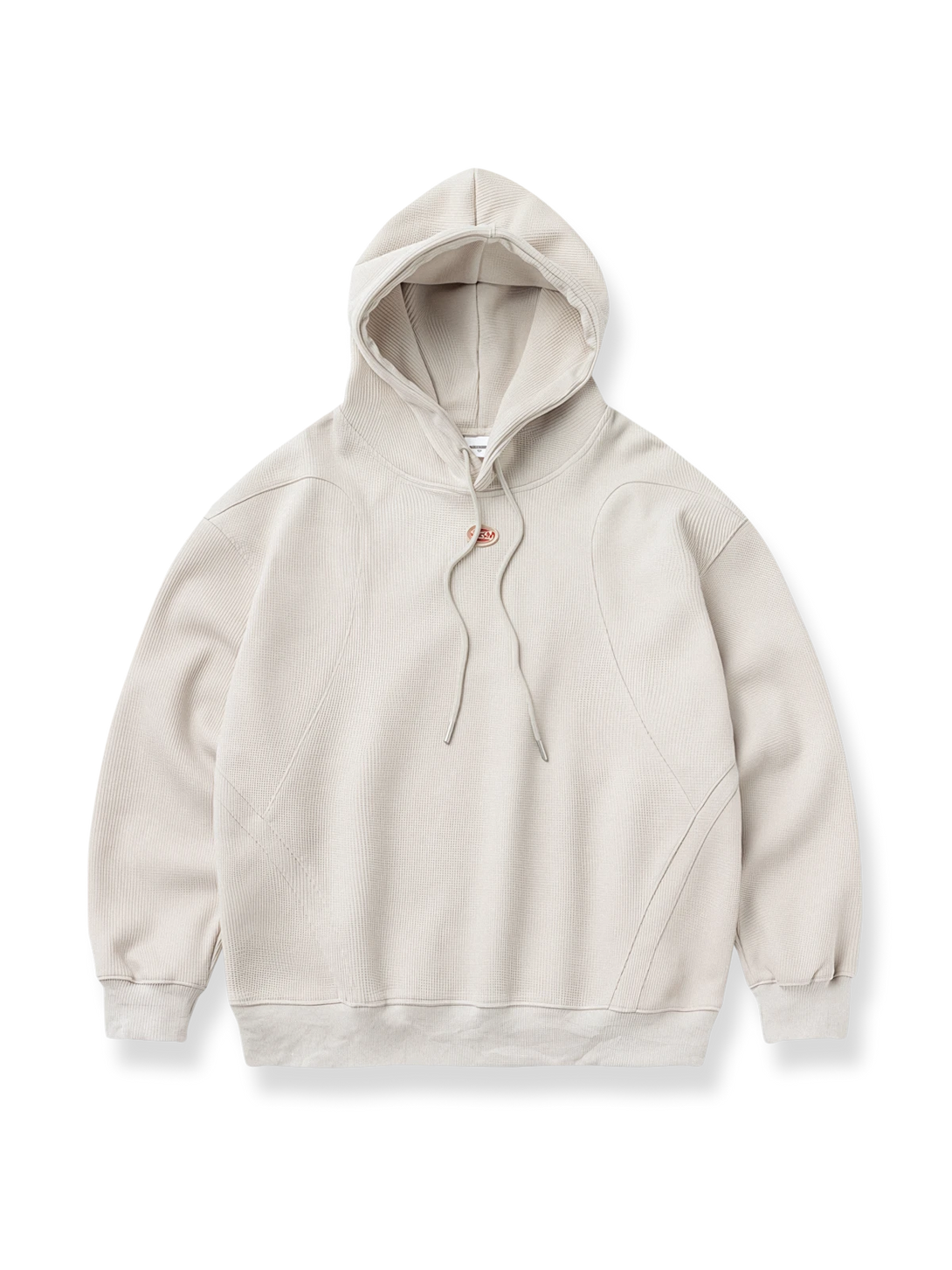 刺繍パッチワークを施したフード付きスウェットパーカー