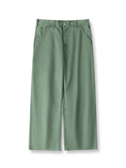 エンザイムウォッシュツイルワイドストレートワークパンツ。